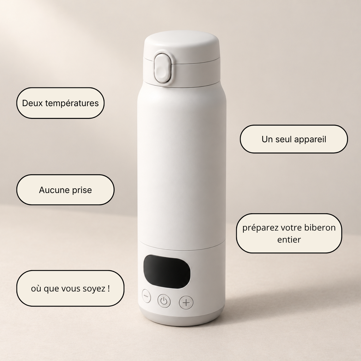 Chauffe-biberon nomade Tiedou — prépare le biberon partout