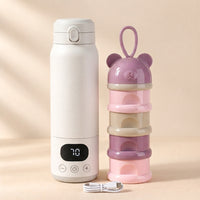 Chauffe-biberon nomade Tiedou + doseur empilable